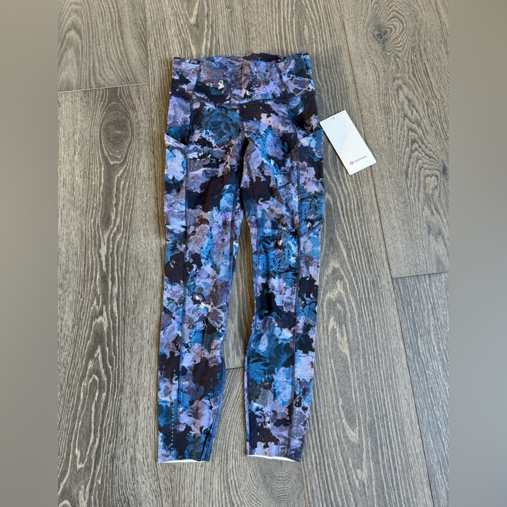Lululemon Fast & Free 7/8 Tight II *Nulux 25" in Screen Camo Multi Size 4